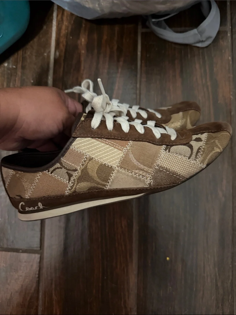 Coach Women’s Brown & Beige Signature Logo Sneakers